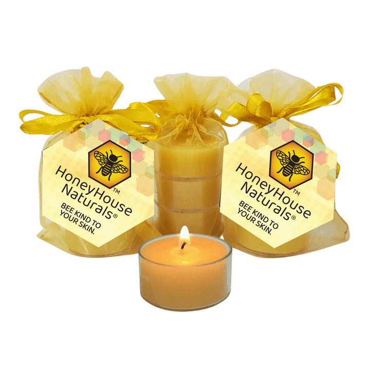 Teelichter aus Bienenwachs – 3er-Set