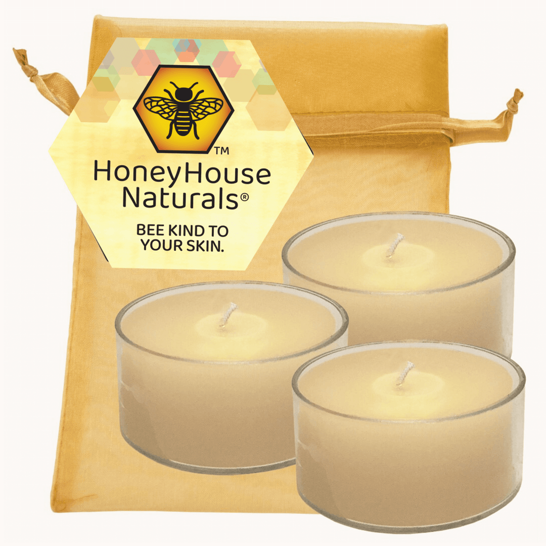 Teelichter aus Bienenwachs – 3er-Set