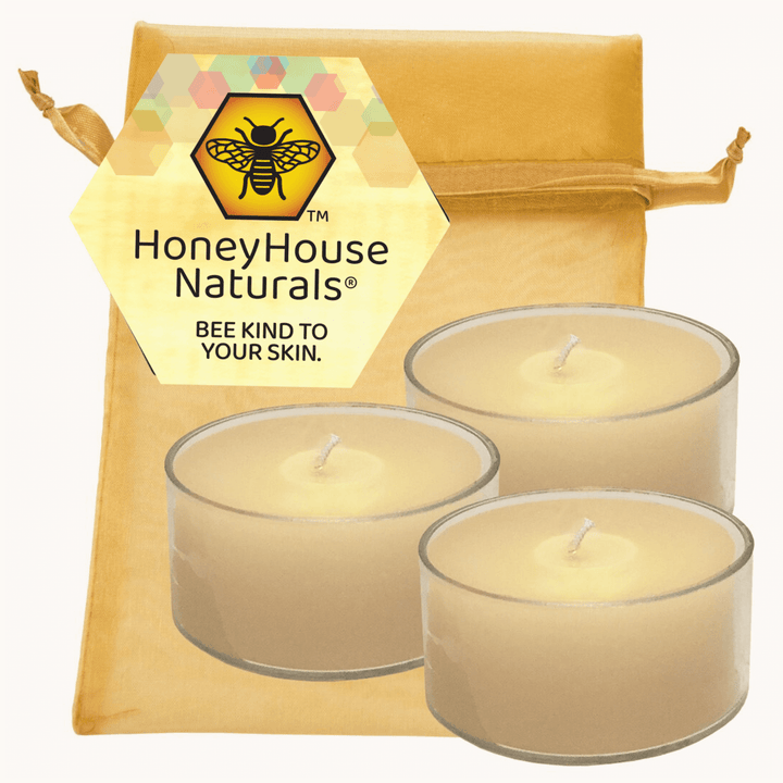 Teelichter aus Bienenwachs – 3er-Set