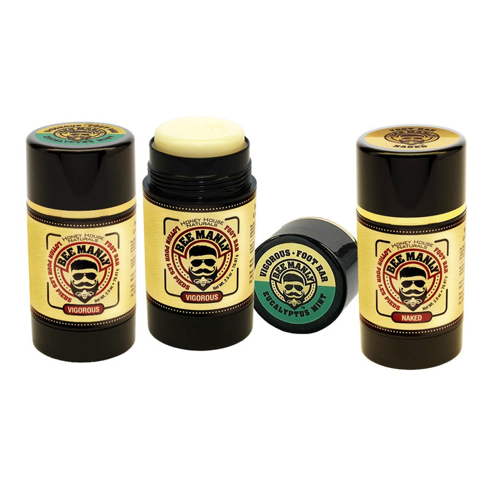 Loción de barra para pies Bee Manly