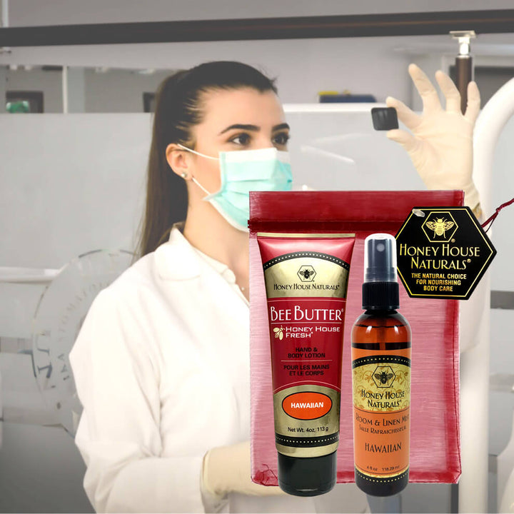 Set de regalo en tubo con crema de mantequilla de abeja y Room Mist