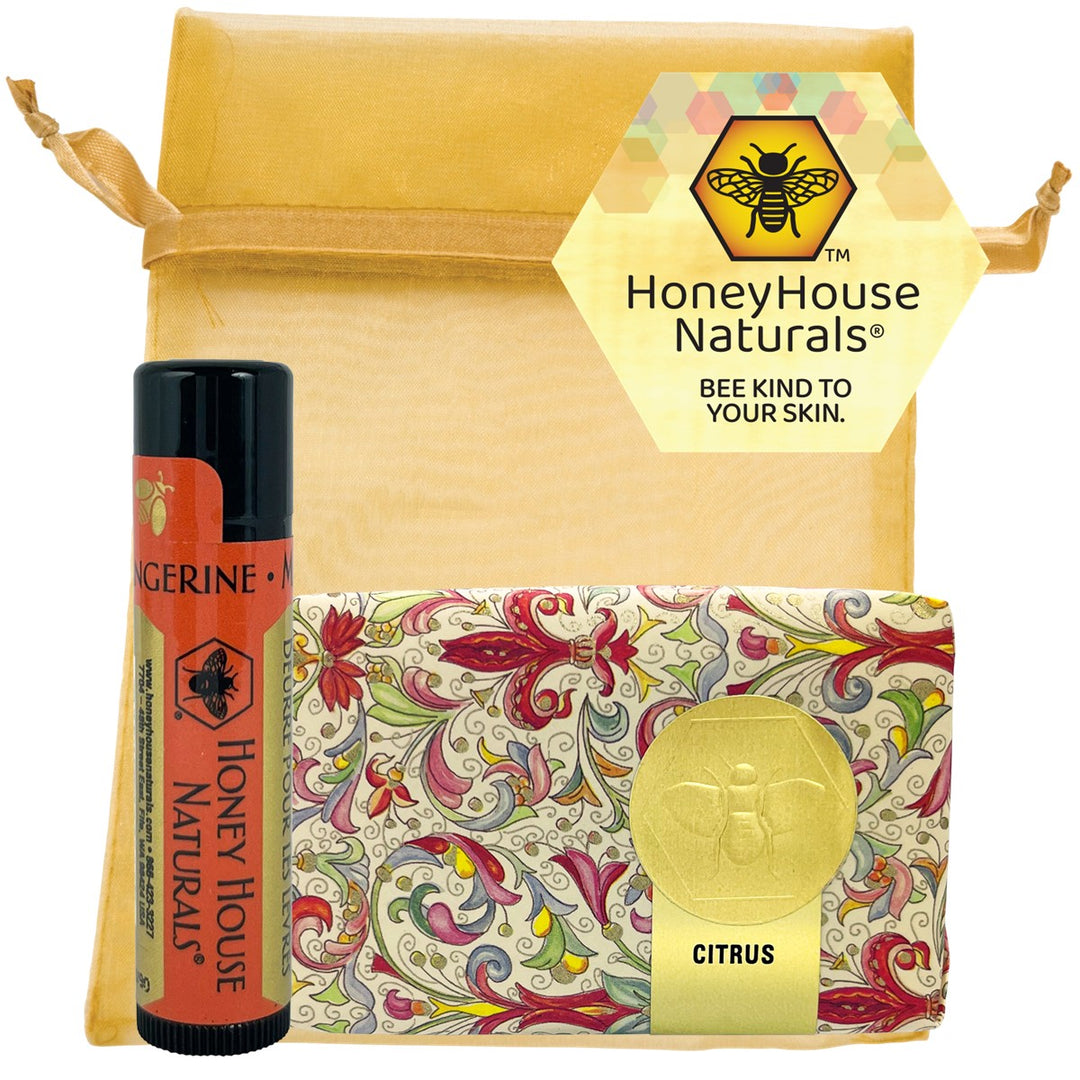 Set de regalo de jabón (3.5 oz) y manteca labial