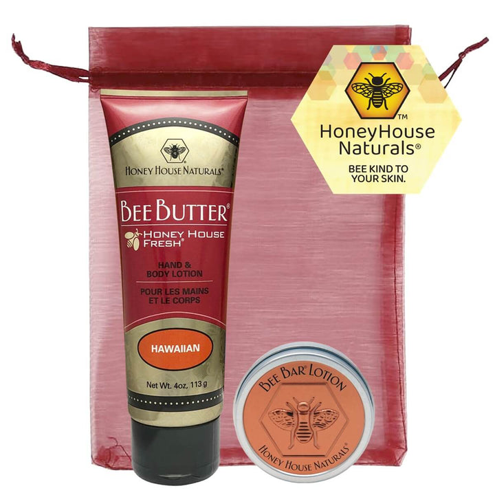 Set de regalo de tubo de crema de mantequilla de abeja y barra pequeña de abeja