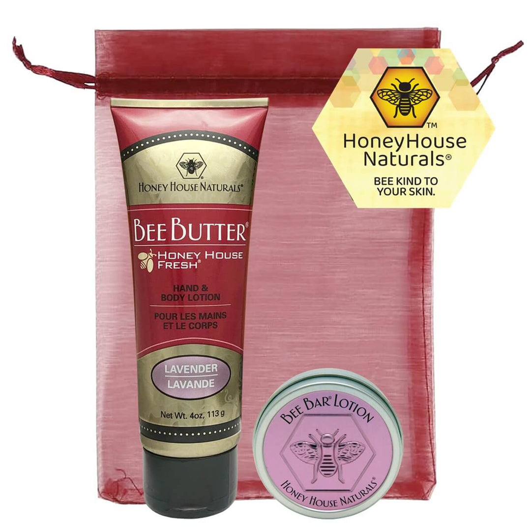 Set de regalo de tubo de crema de mantequilla de abeja y barra pequeña de abeja