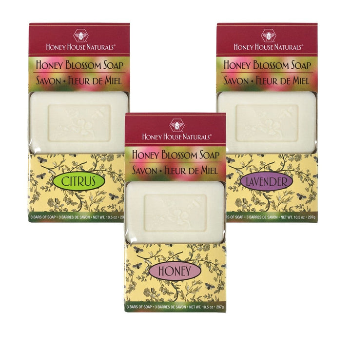 Honey House Naturals 3 Bar Box of 3.5oz Soap