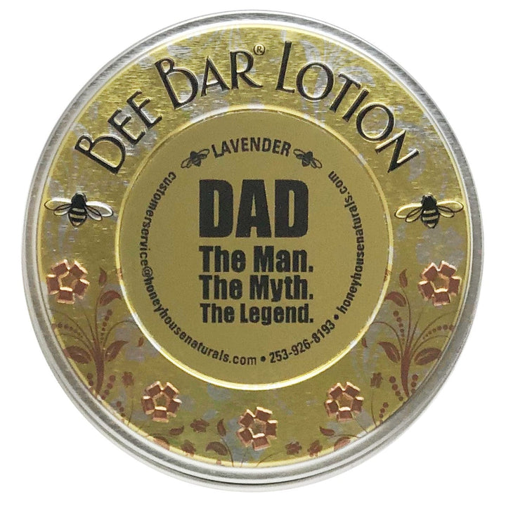 Honey House Naturals Dad / Lavender Sentiment Large Bee Bar - Dad, Mom, Son, Daughter