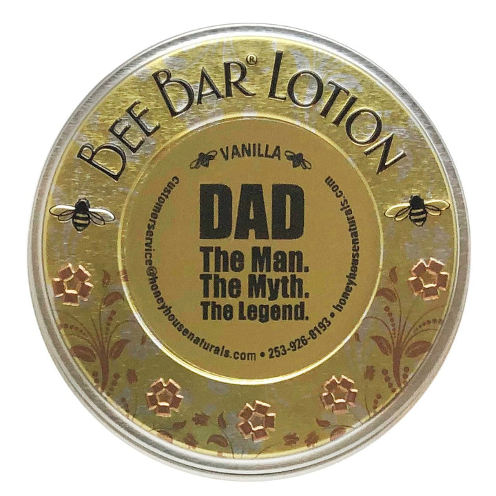Honey House Naturals Dad / Vanilla Sentiment Large Bee Bar - Dad, Mom, Son, Daughter