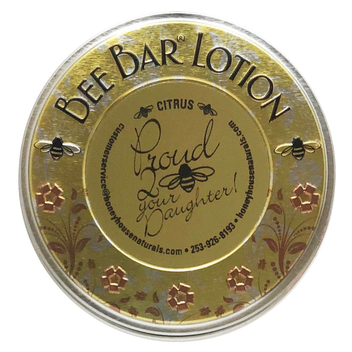 Honey House Naturals Daughter / Citrus Sentiment Large Bee Bar - Dad, Mom, Son, Daughter