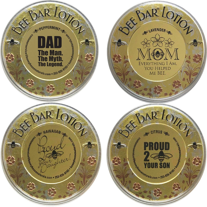Honey House Naturals Sentiment Large Bee Bar - Dad, Mom, Son, Daughter
