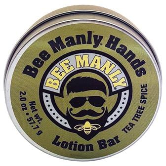 Honey House Naturals Tea Tree Spice Bee Manly Hands Lotion Bar